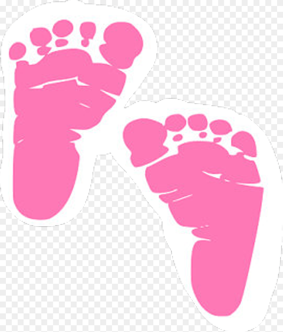 Pink Baby Footprints, Person, Footprint, Face, Head Png Image