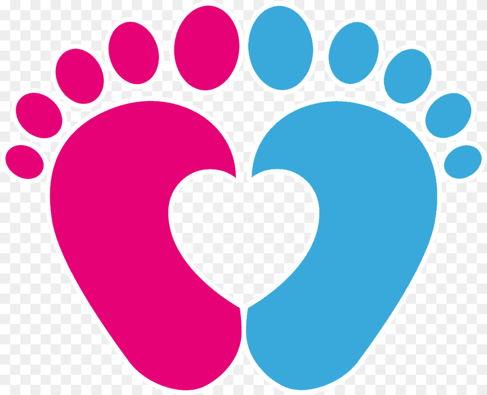 Pink Baby Footprints Black Baby Footprints Png Image