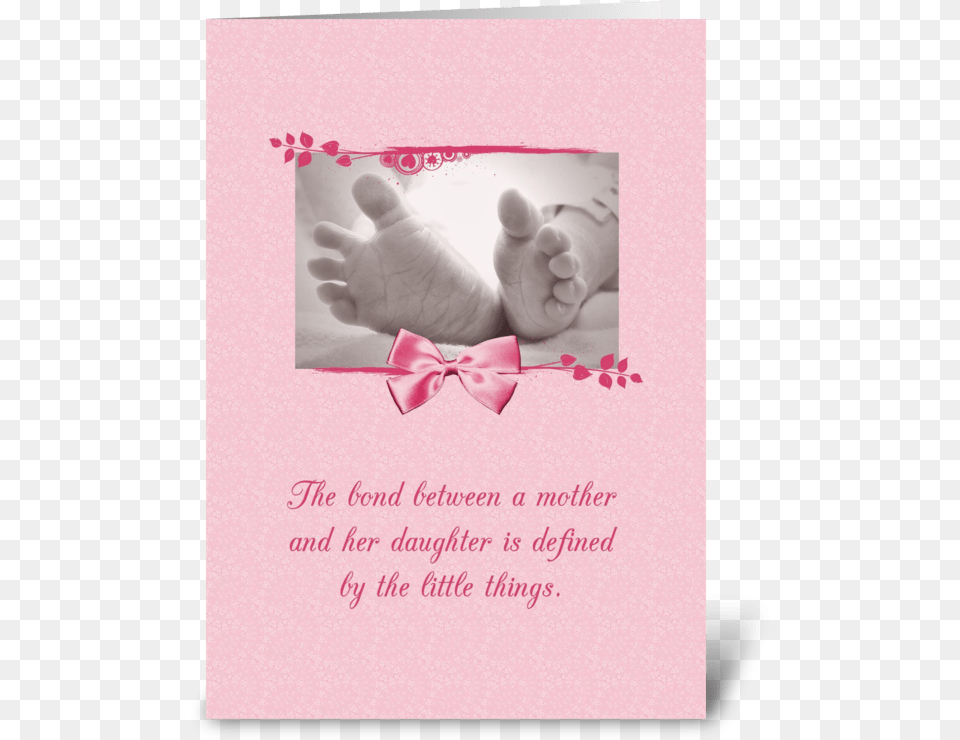 Pink Baby Girl Congratulations Baby Feet Greeting Card Congratulations Card New Born Girl, Mail, Envelope, Greeting Card, Photography Free Png