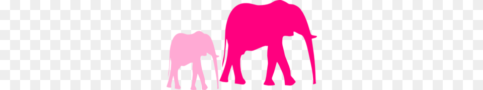 Pink Baby Shower Elephant Mom And Baby Clip Art, Animal, Mammal, Wildlife, Bear Free Png Download
