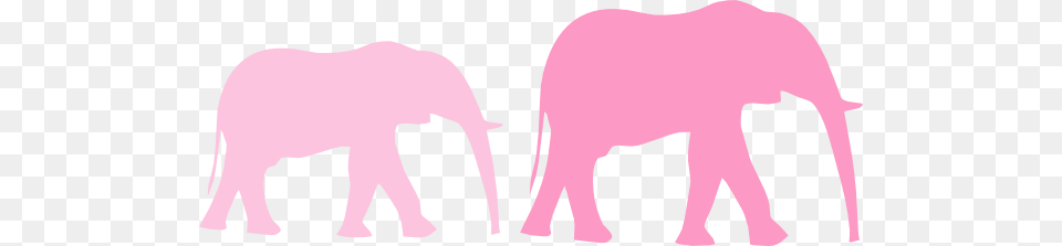 Pink Baby Shower Elephant Mom And Baby Clip Art, Animal, Mammal, Wildlife, Cattle Free Transparent Png