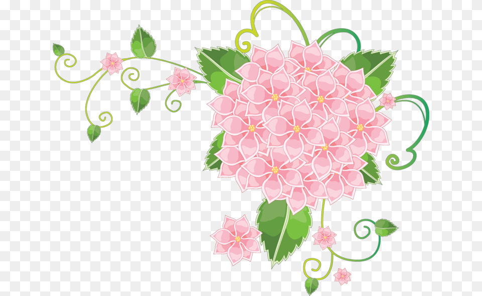 Pink Background Butterfly And Flower Borders, Art, Dahlia, Floral Design, Graphics Free Png Download