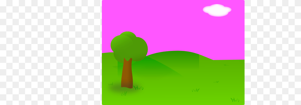 Pink Background Landscape Clip, Green Free Png