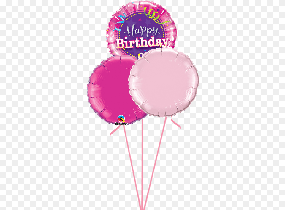 Pink Balloons Birthday Hot Pink Balloons By Post Globo Rosa De, Balloon, Food, Sweets, Candy Png