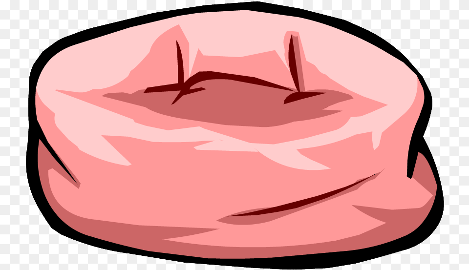 Pink Beanbag Chair Furniture Icon Id 2 Club Penguin Bean Bag Chair, Candle, Dessert, Birthday Cake, Cake Free Png Download