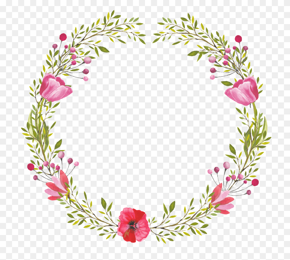 Pink Beautiful Decorative Garland Buckle Flower Wreath Transparent Background, Pattern, Plant, Rose, Petal Png Image