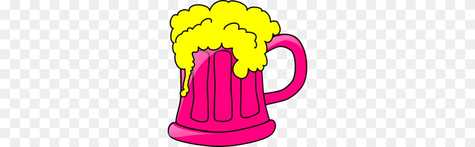 Pink Beer Mug Clip Art, Cup, Pottery, Dynamite, Weapon Free Png Download