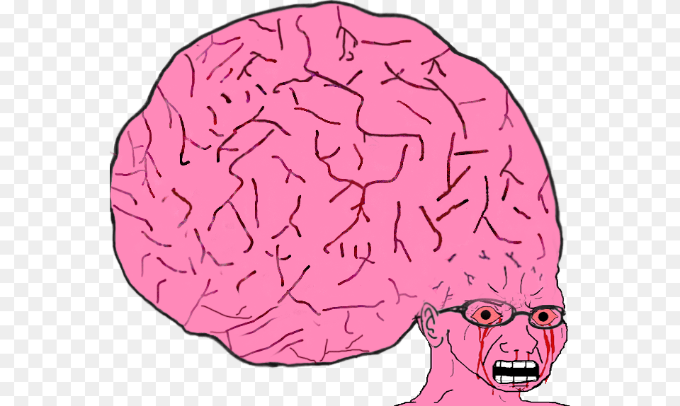 Pink Big Brain Wojak, Baby, Person, Face, Head Png Image