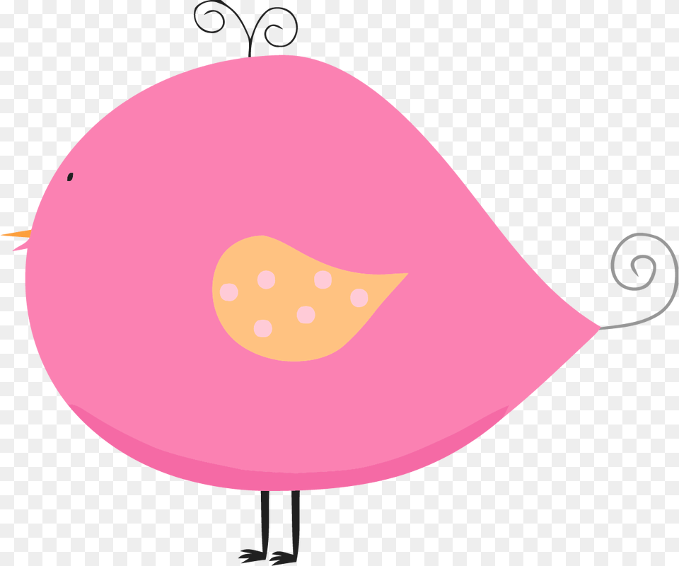 Pink Bird Polka Dot Wings Clipart, Balloon Free Png