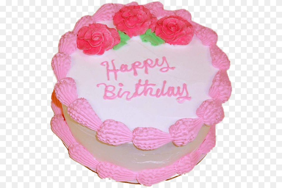 Pink Birthday Cake Download Happy Birthday Cake Pink, Birthday Cake, Cream, Dessert, Food Png Image