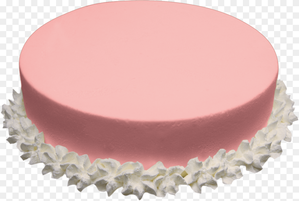Pink Birthday Cake Plain, Birthday Cake, Cream, Dessert, Food Free Transparent Png