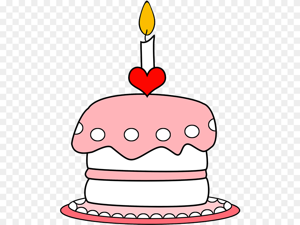 Pink Birthday Cake With One Candle Birthday Cake, Birthday Cake, Cream, Dessert, Food Png