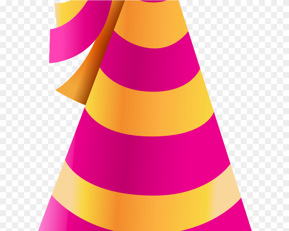 Pink Birthday Hat Transparent Background, Clothing, Food, Ketchup, Party Hat Png