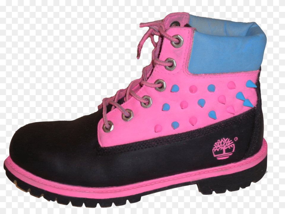 Pink Black Blue Spike Suede Timberland Boots Fashion, Clothing, Footwear, Shoe, Sneaker Free Png Download