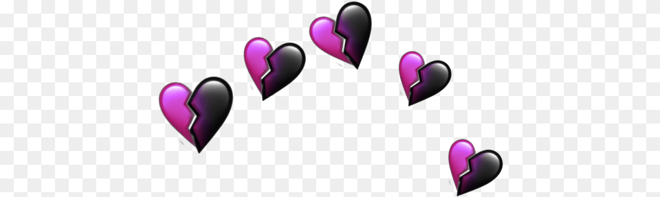 Pink Black Broken Heart Brokenheart Do Not Copy Heart, Purple Free Png