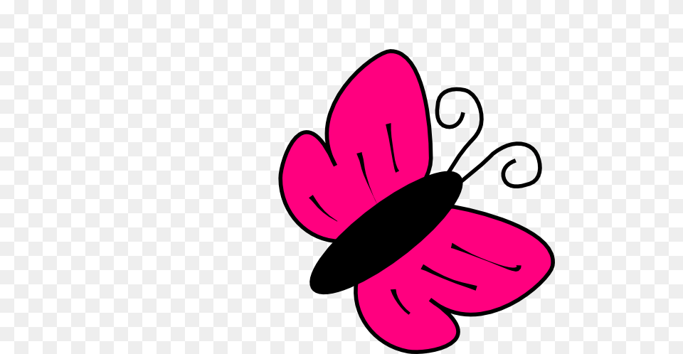 Pink Black Butterfly Clip Art, Flower, Petal, Plant, Purple Free Png