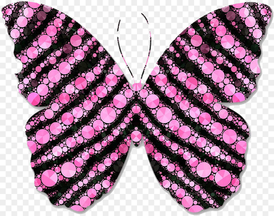 Pink Black Zebra Print Photo Butterfly Pink And Back Hd, Purple, Accessories, Jewelry Free Png