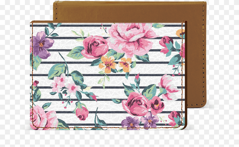 Pink Bloom Streak Credit Card Wallet Vintage Flower Stripe Background, Accessories, Art, Floral Design, Graphics Free Png
