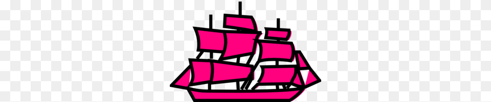 Pink Boat Clip Art, Sailboat, Transportation, Vehicle, Bulldozer Free Png Download
