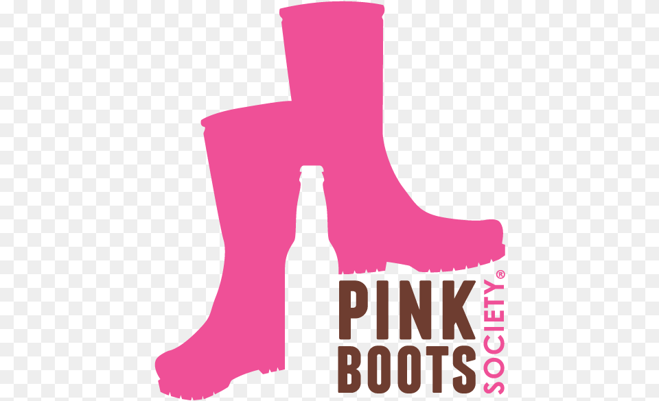 Pink Boots Society Logo, Boot, Clothing, Footwear, Alcohol Free Png Download
