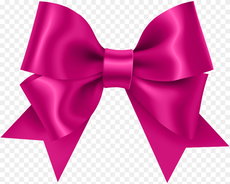 Pink Bow Transparent Clip, Accessories, Formal Wear, Purple, Tie Free Png Download
