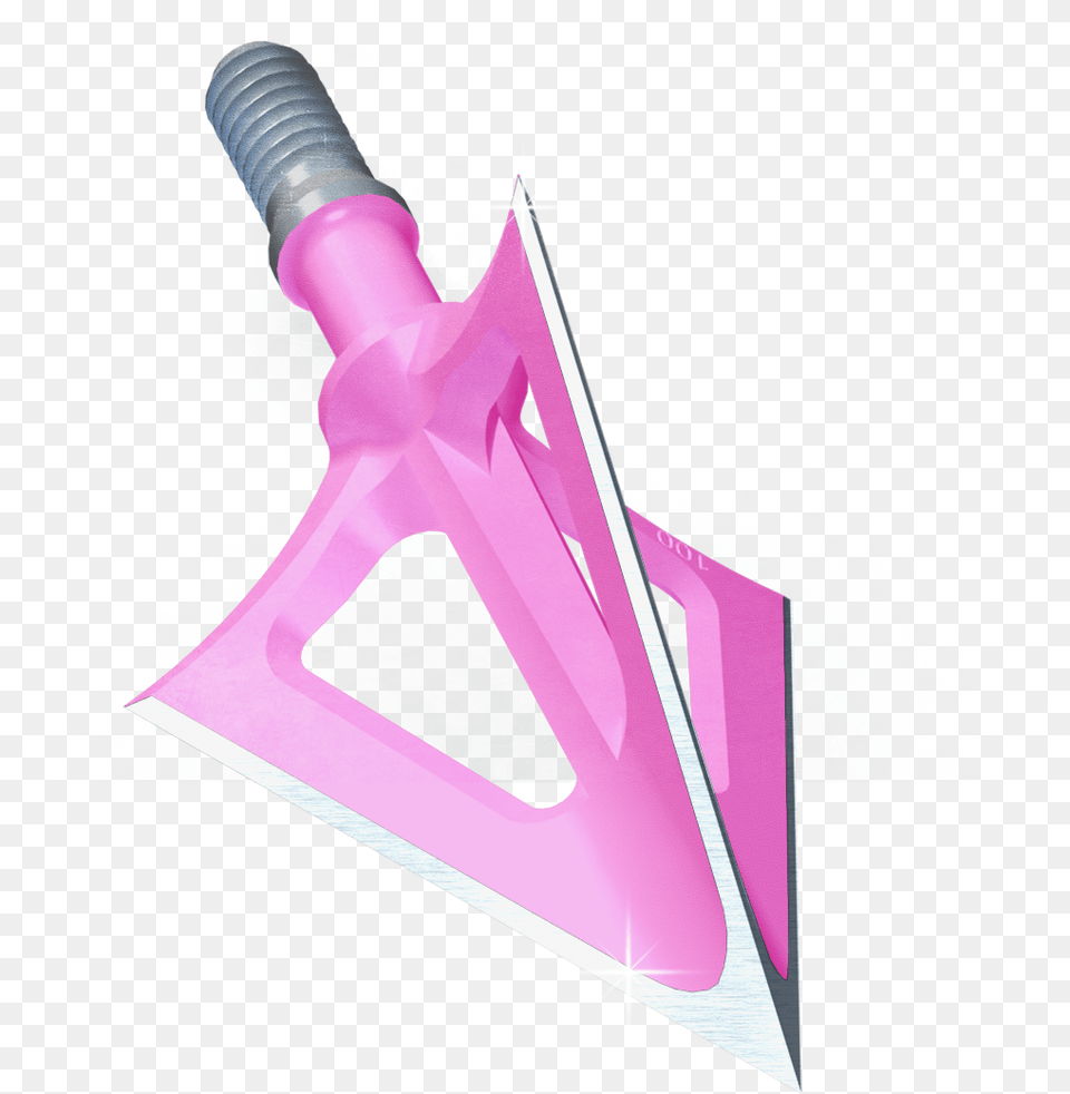 Pink Bowhunting Blade Subscribe Grain Crossbow Clipart Montec Broadheads, Arrow, Arrowhead, Weapon, Dagger Free Transparent Png