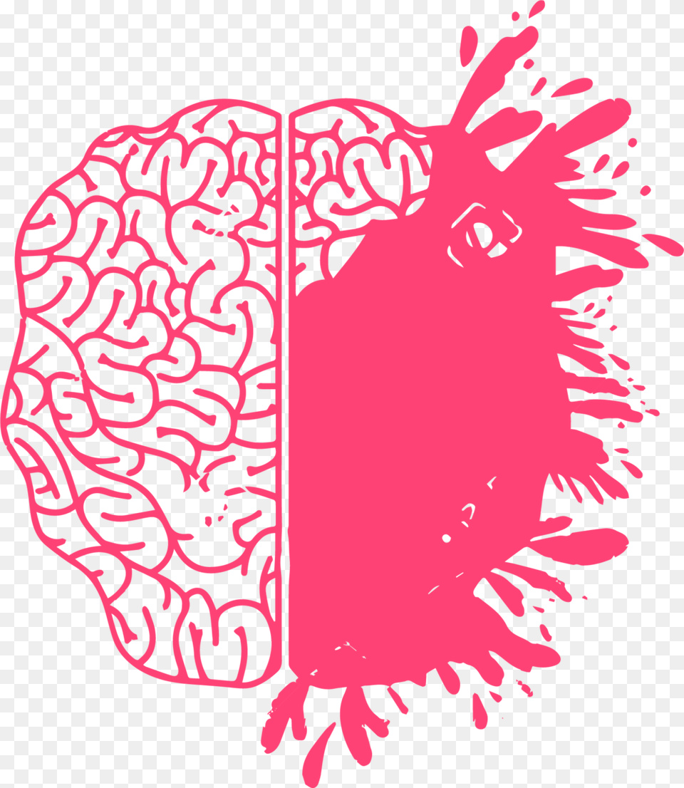 Pink Brain Splat, Person, Face, Head, Sea Life Png
