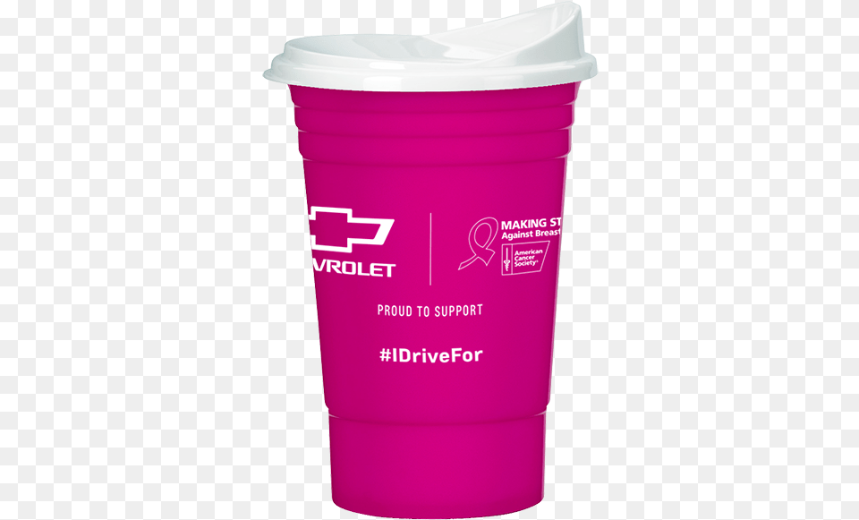 Pink Breast Cancer Awareness Hard Solo Cup W Lid Canadian Union Of Postal Workers, Mailbox Free Png Download