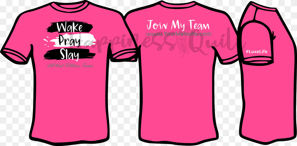 Pink Brush Stroke, Clothing, Shirt, T-shirt, Jersey Free Transparent Png