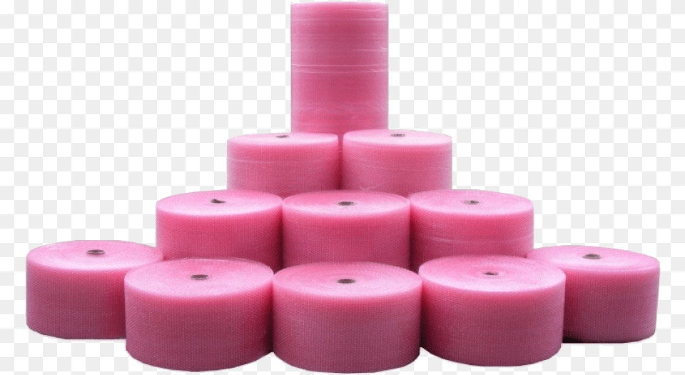 Pink Bubble Wrap Barbell, Candle Png Image