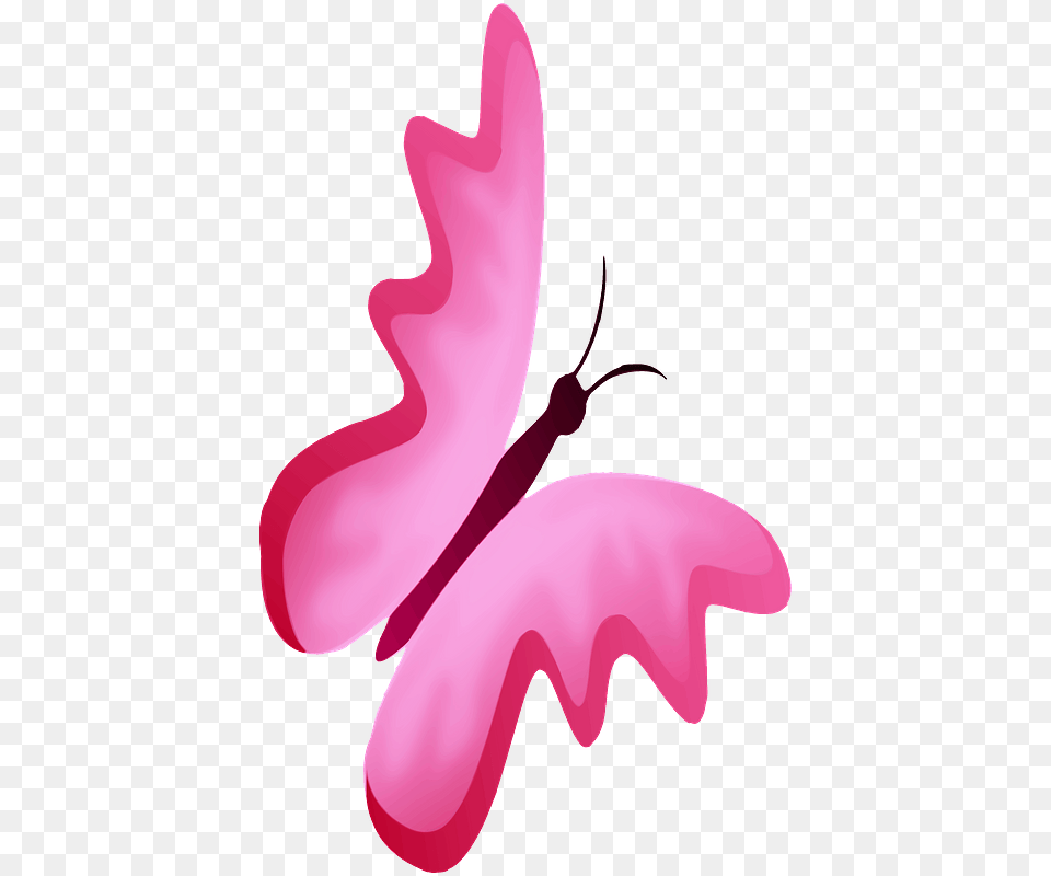 Pink Butterfly Butterflies, Flower, Petal, Plant, Smoke Pipe Free Png Download