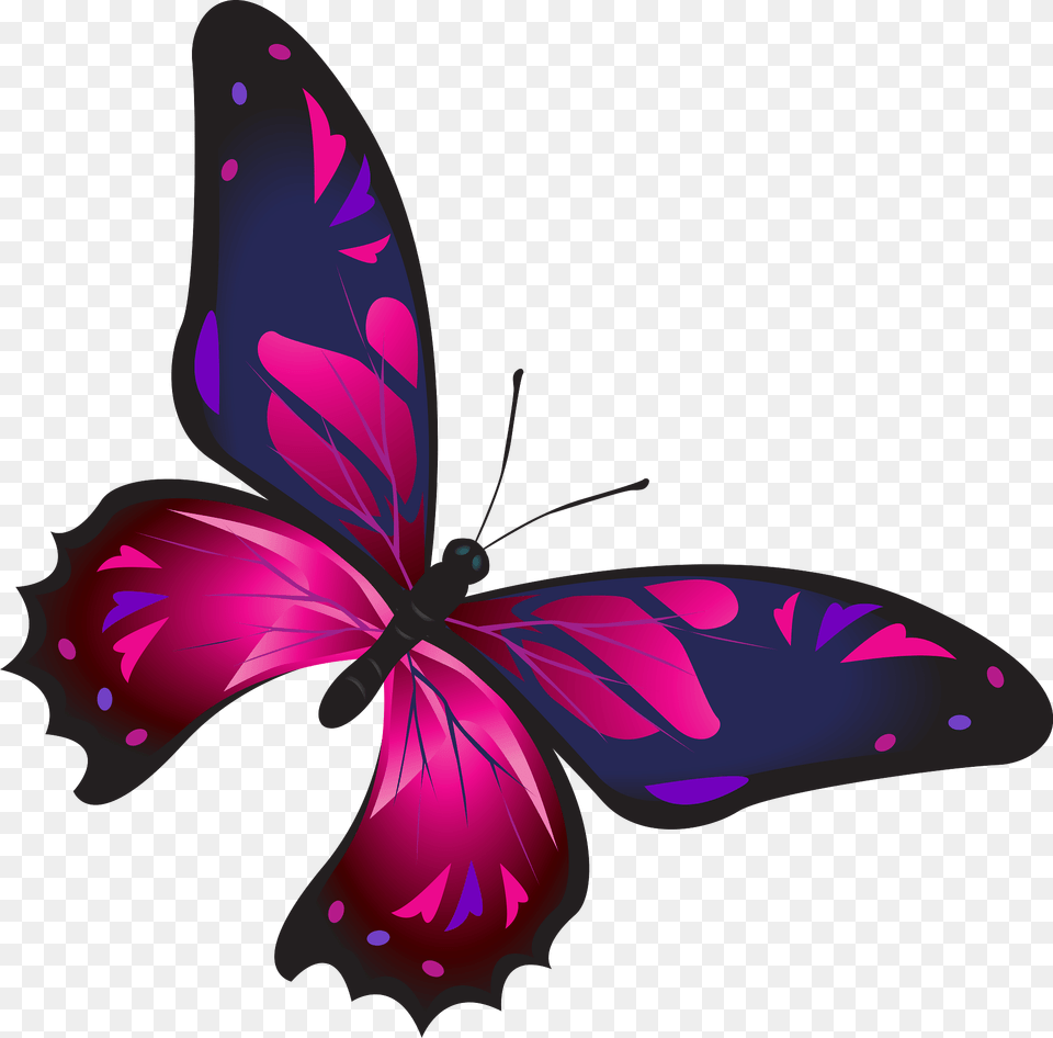 Pink Butterfly Clipart, Purple, Plant, Petal, Graphics Free Transparent Png