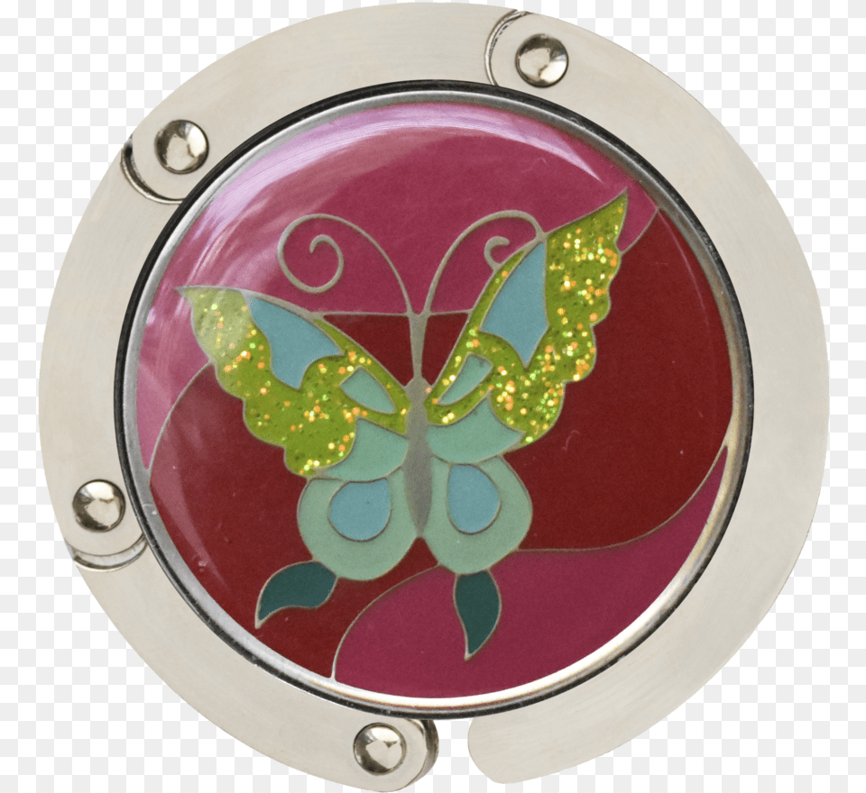 Pink Butterfly Hang Em High Foldable Purse Hanger Circle, Window, Accessories, Hockey, Ice Hockey Png