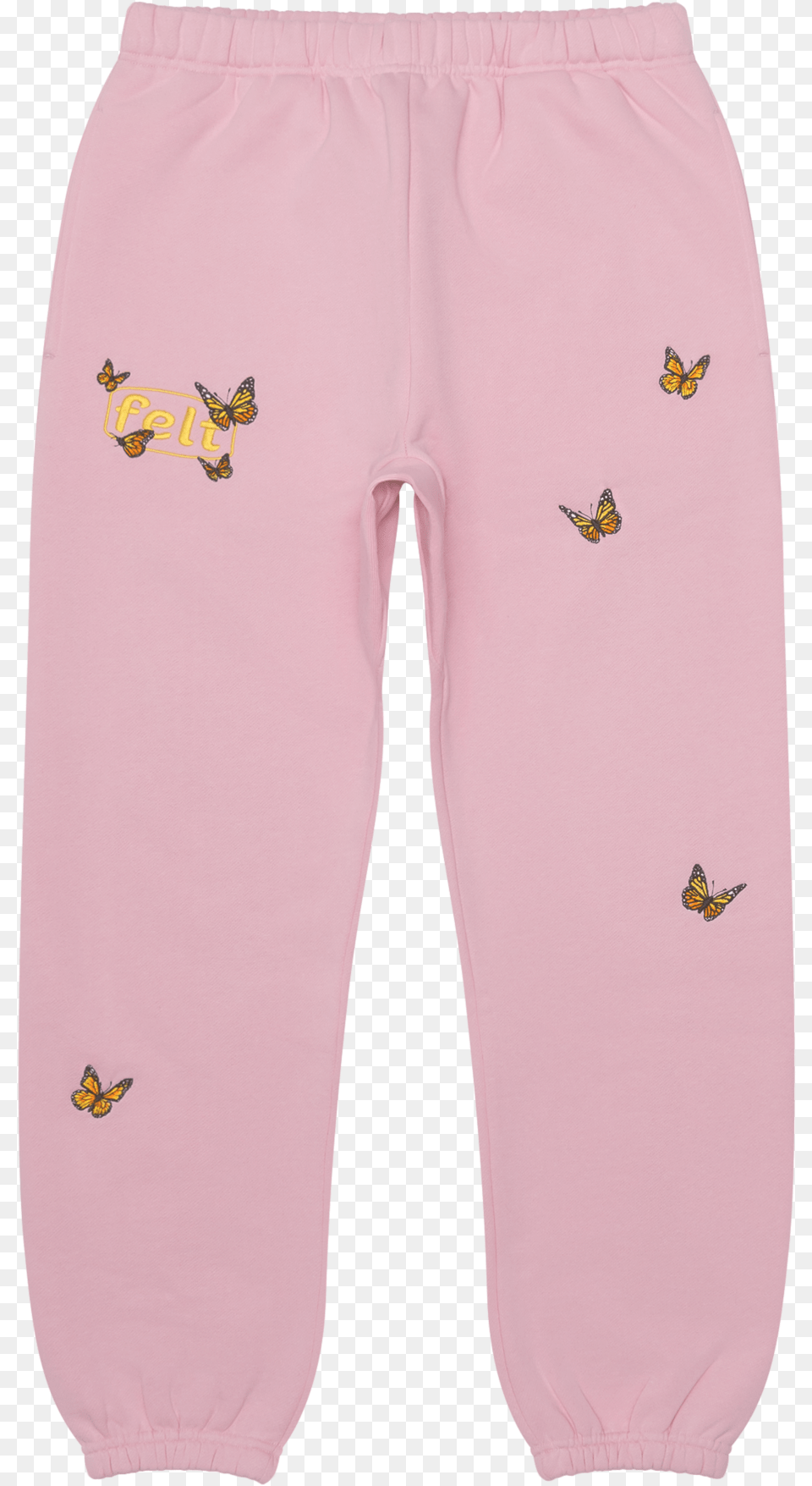 Pink Butterfly Sweatpant Sweatpants, Clothing, Pants, Shorts Png Image