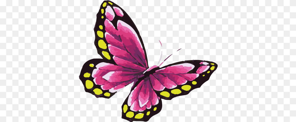 Pink Butterfly Tattoo In Watercolor Art Watercolor Butterfly Clipart, Purple, Flower, Plant, Petal Free Transparent Png