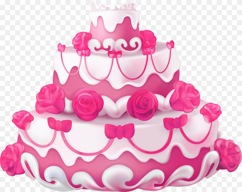 Pink Cake Clip Art At Clker Happy Birthday Sister In Tamil Free Png