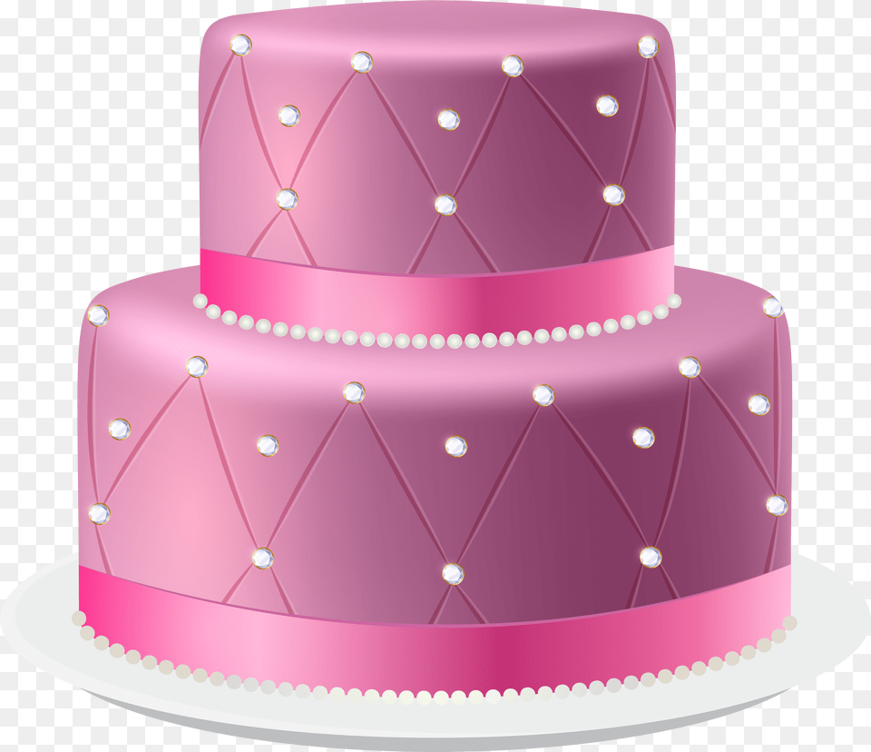 Pink Cake Pink Cake Clipart, Dessert, Food, Birthday Cake, Cream Png