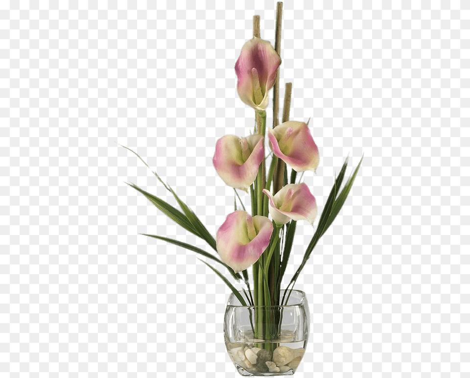 Pink Calla Lilies Composition Artificial Flower, Flower Arrangement, Ikebana, Plant, Flower Bouquet Free Transparent Png