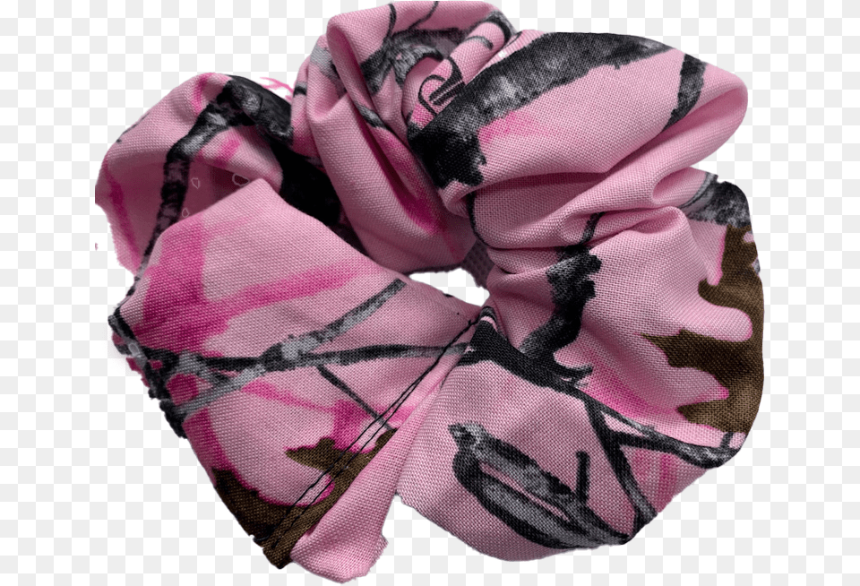 Pink Camo Cotton Hair Scrunchie Scarf, Clothing, Formal Wear Free Transparent Png