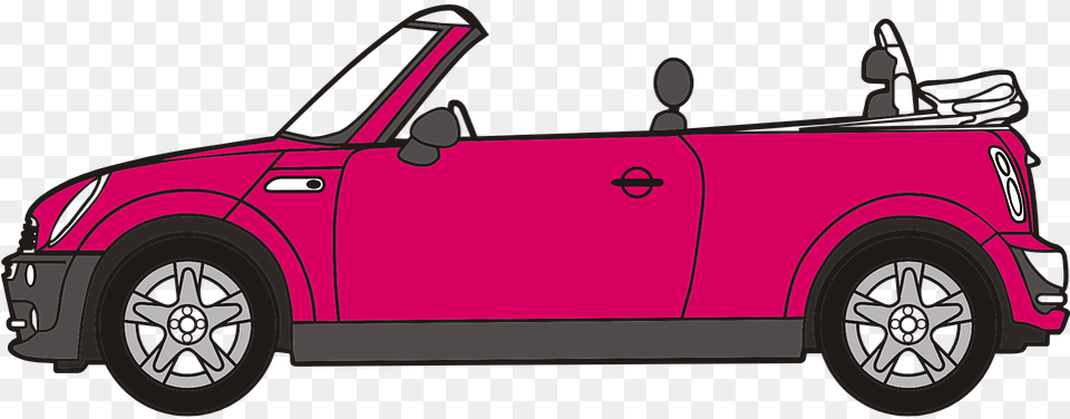 Pink Car 5 Image Car Convertible Clipart, Vehicle, Transportation, Wheel, Machine Free Png Download