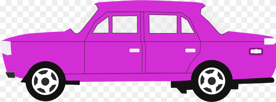 Pink Car Jpg Freeuse Download Files Big Car Cartoon, Sedan, Transportation, Vehicle, Purple Free Transparent Png