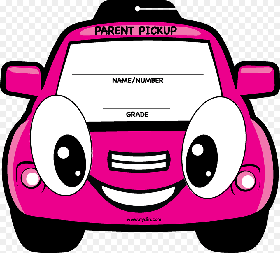 Pink Car Parent Pick Up Tags, Device, Grass, Lawn, Lawn Mower Free Png Download