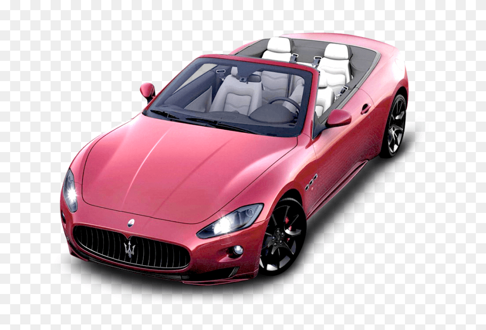 Pink Car Picture Red Maserati Sports Car, Transportation, Vehicle, Machine, Wheel Png Image