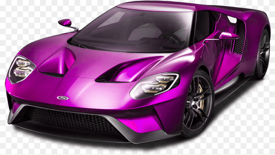 Pink Cars Ford Gt, Car, Vehicle, Transportation, Purple Png Image