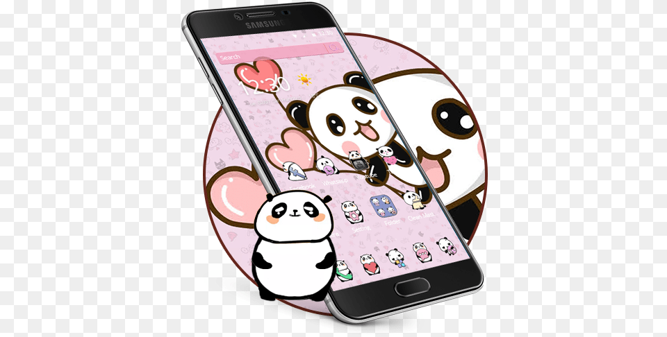 Pink Cartoon Cute Panda Wallpaper U2013 Apps No Google Play Girly, Electronics, Mobile Phone, Phone Free Transparent Png