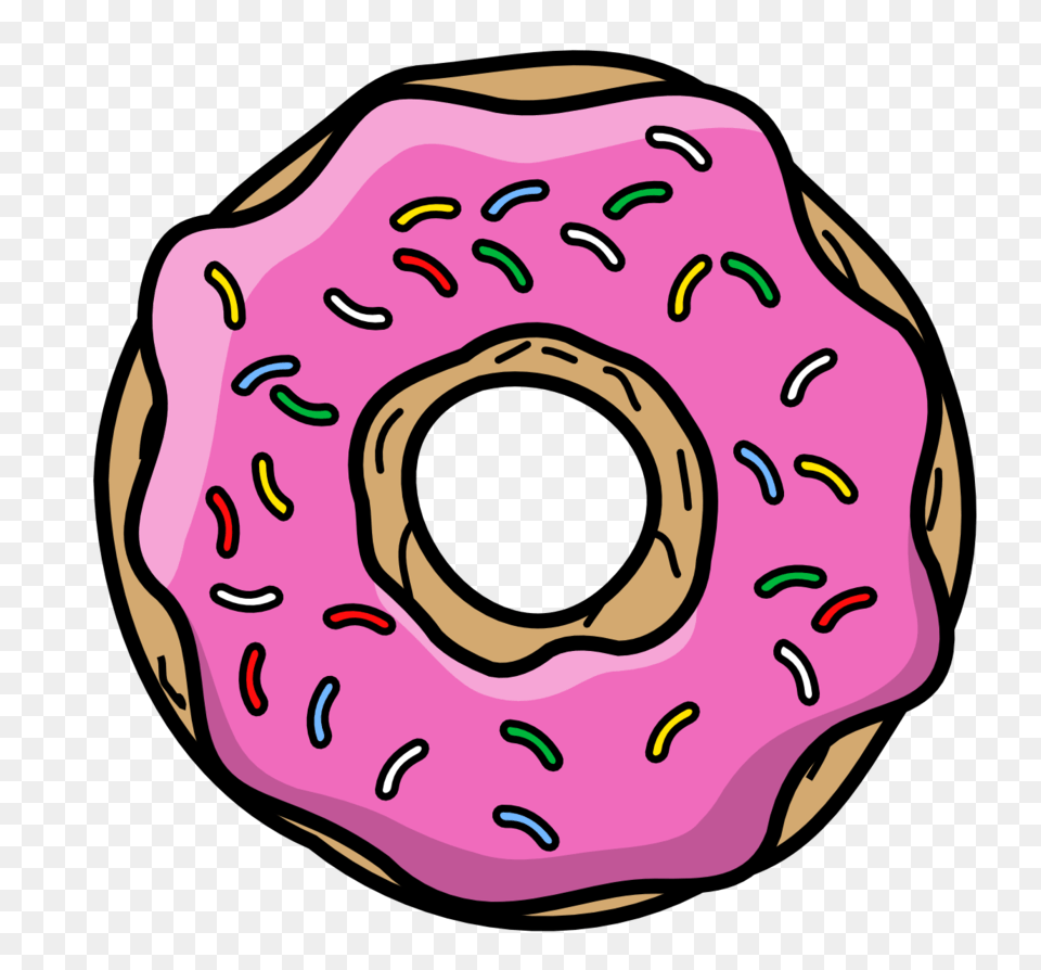 Pink Cartoon Donut Vector Clip Art Illustration With Simple, Food, Sweets, Person, Head Free Png