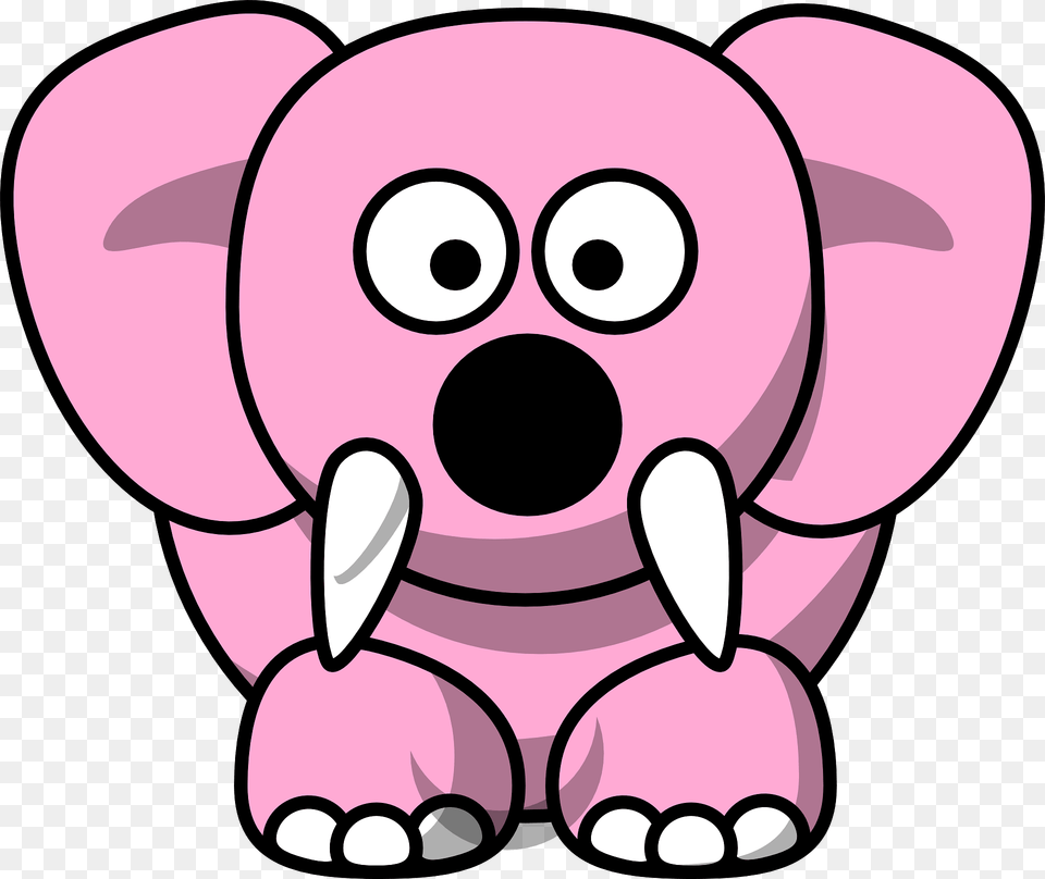 Pink Cartoon Elephant Clipart Free Png
