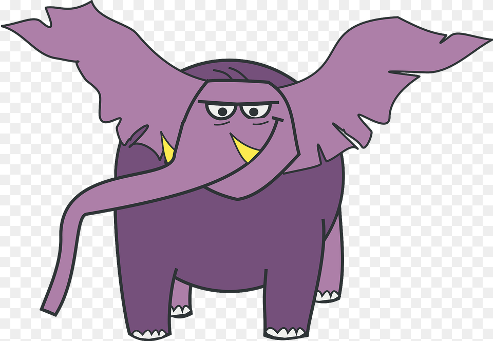 Pink Cartoon Elephant Clipart, Purple, Face, Head, Person Free Png Download