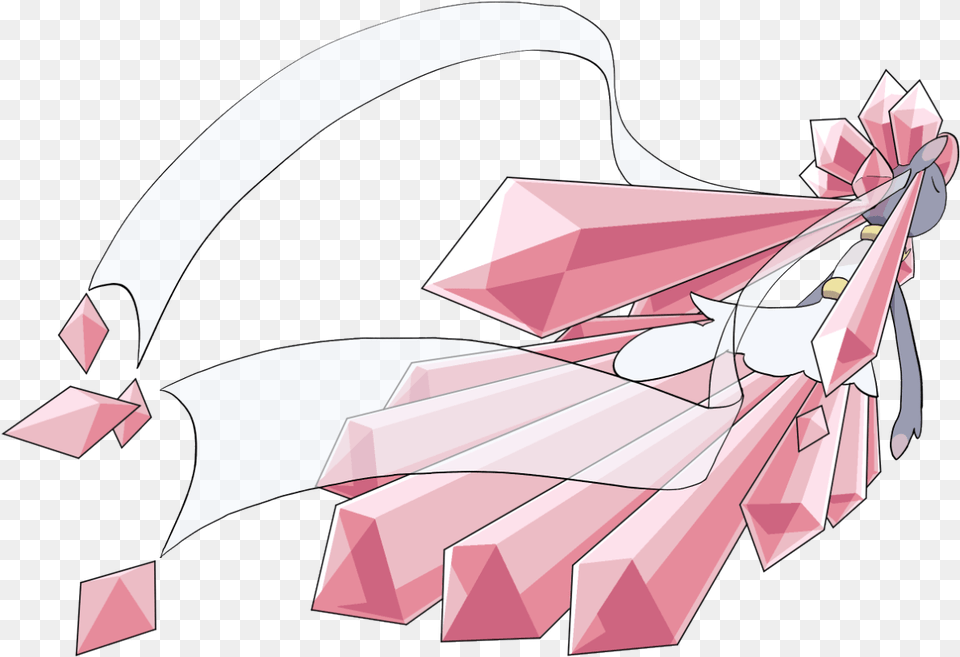 Pink Cartoon Fashion Accessory Joint Pokemon Mega Diancie, Art, Paper, Origami, Device Free Png Download