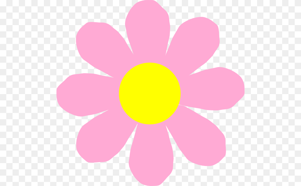 Pink Cartoon Flowers Flower With 8 Petals Clipart, Anemone, Daisy, Petal, Plant Free Transparent Png